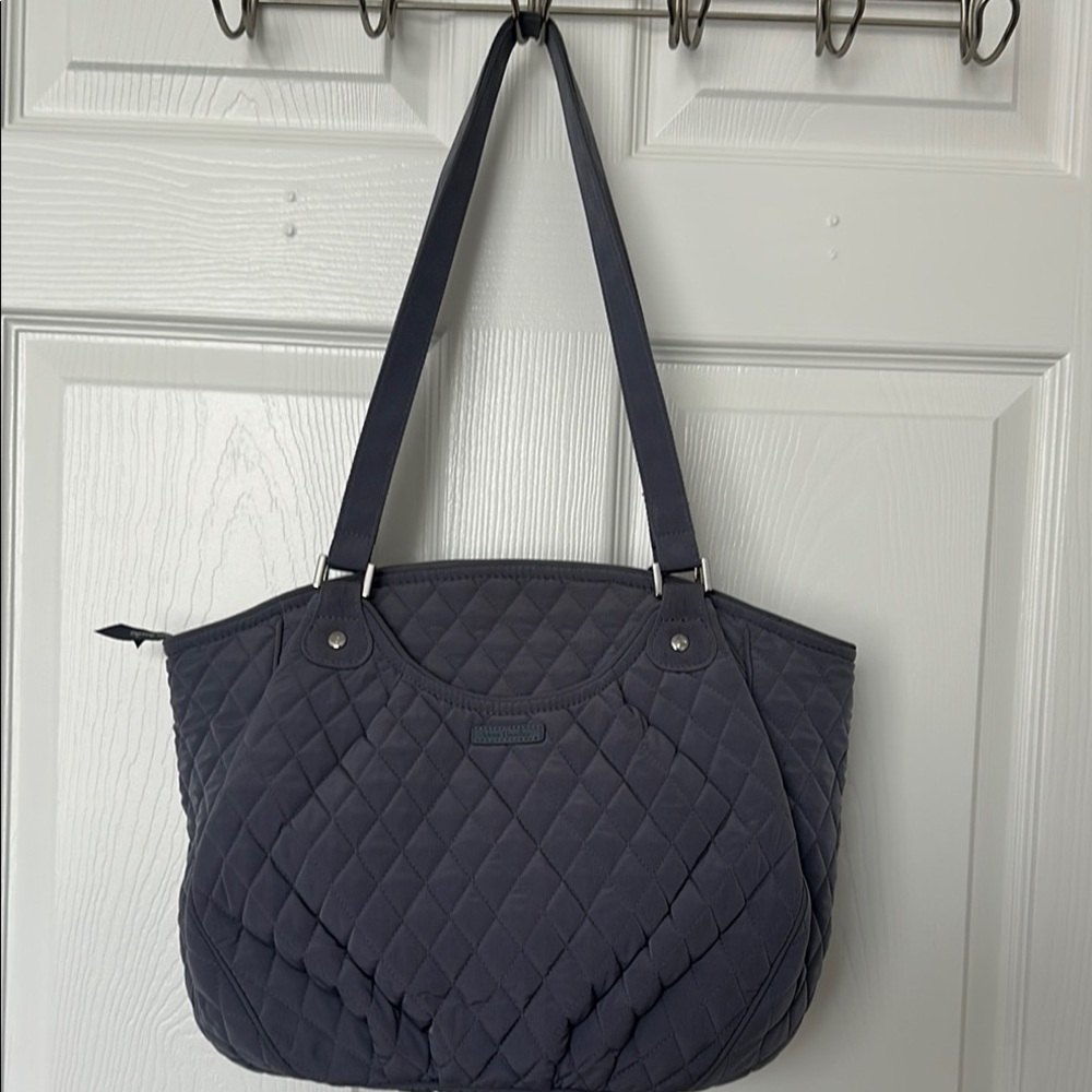 Vera Bradley Quilted Gray Tote Bag
